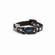 Ancol Fashion Adjustable Nylon Collar Black Daisy 20-30cm